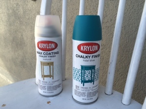 Spray on Krylon Chalky Finish Paint